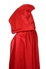 Carica l'immagine nel visualizzatore di Gallery, Unisex Mantello con cappuccio, Lunghezza intera Velluto d'oro XL, Rosso - Ilgrandebazar