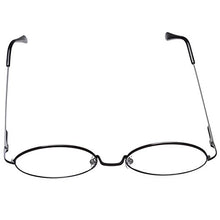 Carica l'immagine nel visualizzatore di Gallery, TRIXES Occhiali Tondi Unisex - con Lenti Trasparenti Stile Nero - Ilgrandebazar