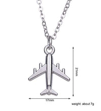 Carica l'immagine nel visualizzatore di Gallery, LIKGREAT Tiny Jet Plane Airplane Ciondolo Collana per Volo Hostess Traveler - Ilgrandebazar