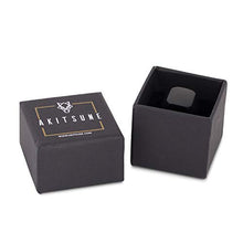 Carica l'immagine nel visualizzatore di Gallery, Akitsune Iustitia Anello | Design-Anello Donna Uomo Sigillo Nero Opaco - Ilgrandebazar