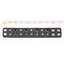 Carica l'immagine nel visualizzatore di Gallery, MILAKOO - Bracciale in pelle punk con borchie e rivetti rock, C1: Nero.