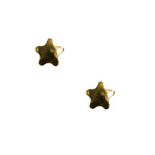 Carica l'immagine nel visualizzatore di Gallery, Orecchini per primo foro a forma di stella, acciaio chirurgico dorato,...
