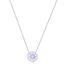 Carica l'immagine nel visualizzatore di Gallery, Swarovski Collana Sparkling Dance Round, azzurro, placcatura rodio - Ilgrandebazar