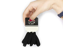 Carica l'immagine nel visualizzatore di Gallery, Elastici capelli neri super resistenti e spessi, confezione ecosostenibile,...