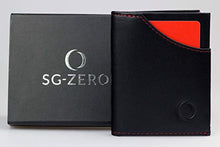 Carica l'immagine nel visualizzatore di Gallery, Portafoglio nero/rosso uomo piccolo intelligente e sottile in vera Nero/Rosso