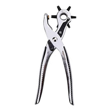 Carica l'immagine nel visualizzatore di Gallery, Amazon Basics - Set pinza fustellatrice, per il cuoio, rotante, per fori di diverse dimensioni