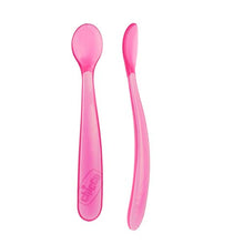 Carica l'immagine nel visualizzatore di Gallery, Chicco 00006828110000 Morbido Cucchiaio Pappa, Silicone, 6+ Mesi, 2 Rosa