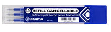 Carica l'immagine nel visualizzatore di Gallery, Osama Refill Compatibile con penne Frixion ball, 3 pezzi, blu Blu - Ilgrandebazar
