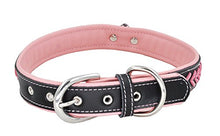 Carica l'immagine nel visualizzatore di Gallery, SLZZ Collare per Cani Imbottito in Pelle S:10.6-13'',4/5''width, Pink