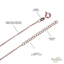 Carica l'immagine nel visualizzatore di Gallery, Principio® - Collana Donna Cuore Pendente Argento 925 - Made In Oro Rosa - Ilgrandebazar
