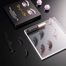 Carica l'immagine nel visualizzatore di Gallery, Ciglia Magnetiche con Eyeliner Magnetico Kit, 3D Finte Colorate...