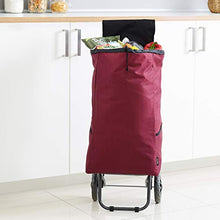 Carica l'immagine nel visualizzatore di Gallery, AmazonBasics - Carrello portaspesa con 2 ruote, capacità: 40 litri, Red