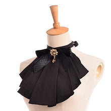 Carica l'immagine nel visualizzatore di Gallery, BLESSUME Donne vittoriano Chiffon jabot Collo Collare 1 pezzo Nero - Ilgrandebazar
