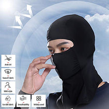 Carica l'immagine nel visualizzatore di Gallery, Passamontagna Cappuccio Moto Protezione UV Traspirante Bandana Nera per...