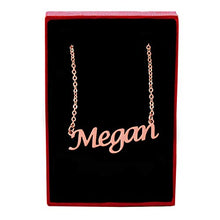 Carica l'immagine nel visualizzatore di Gallery, Kigu Megan Nome Personalizzato – Collana Placcato Oro Rosa 18 kt – Catena... - Ilgrandebazar