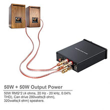 Carica l'immagine nel visualizzatore di Gallery, Proster 50W Amplificatore Audio Stereo con Alimentatore Mini HiFi Amp 2...