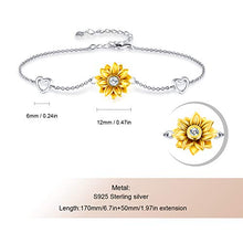 Carica l'immagine nel visualizzatore di Gallery, SNZM Collana da Donna con Ciondolo a Forma di Girasole, Oro Bianco - Ilgrandebazar