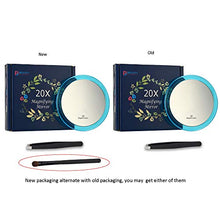 Carica l'immagine nel visualizzatore di Gallery, Specchio Trucco Ingrandimento 20X con 3 Ventose, Rotondi 4 Pollici,per Blue - Ilgrandebazar