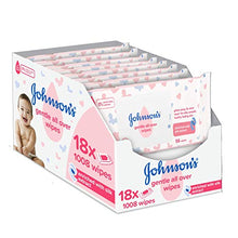 Carica l'immagine nel visualizzatore di Gallery, Johnson's Baby, 18 confezioni da 56 pezzi, 1008 salviette - Ilgrandebazar