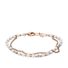 Carica l'immagine nel visualizzatore di Gallery, Fossil Bracciale da Donna in Acciaio Inossidabile con Ametista, Oro Rosa - Ilgrandebazar