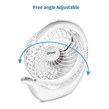 Carica l'immagine nel visualizzatore di Gallery, Omasi Ventilatore mini USB ricaricabili batteria 3600mAh Ventilatori Bianco