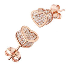 Carica l'immagine nel visualizzatore di Gallery, EME - Orecchini a perno da donna in argento Sterling 925, con Oro Rosa - Ilgrandebazar