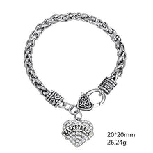 Carica l'immagine nel visualizzatore di Gallery, Lemegeton Argento Antico a Forma di Cuore Pendente Basket Grano Catena White - Ilgrandebazar