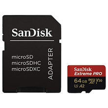 Carica l'immagine nel visualizzatore di Gallery, SanDisk Extreme Pro Scheda di Memoria microSDXC da 64 GB e Adattatore 64