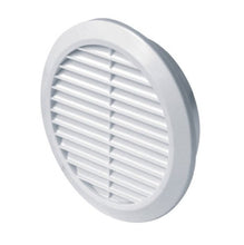 Carica l'immagine nel visualizzatore di Gallery, Griglia di ventilazione T30, Ø 100 mm, rotonda, in plastica, bianca, con...