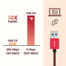 Carica l'immagine nel visualizzatore di Gallery, RAMPOW Cavo USB C - Garanzia a Vita - Type C in Nylon per 1M, Rosso