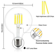 Carica l'immagine nel visualizzatore di Gallery, 10W G125 E27 Edison LED Filamento Vetro 1-Pacco G125, Bianco Caldo - Ilgrandebazar