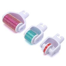 Carica l'immagine nel visualizzatore di Gallery, Classic 3 in 1 Titanium Derma roller, 3 separata teste a rulli 3 1 white - Ilgrandebazar