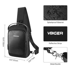 Carica l'immagine nel visualizzatore di Gallery, VBIGER Zaino Monospalla Uomo Impermeabile Borsa a Spalla per Viaggio...