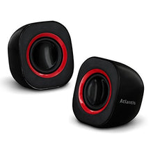 Carica l'immagine nel visualizzatore di Gallery, Atlantis Sound Power 440 Mini-Casse Stereo Amplificate, Nero Lucido - Ilgrandebazar