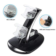 Carica l'immagine nel visualizzatore di Gallery, Keyixing PS4 Dual Controller USB Docking Station con indicatore LED per PS4...