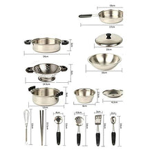 Carica l'immagine nel visualizzatore di Gallery, Giocattoli per Pentole Cucina Bambini, in Acciaio...