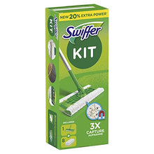 Carica l'immagine nel visualizzatore di Gallery, Swiffer Starter Kit Scopa con 1 Manico + 8 Panni di 1 Scopa, 8 - Ilgrandebazar