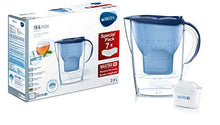 Carica l'immagine nel visualizzatore di Gallery, Brita Marella Kit Caraffa con 7 Filtri Maxtra+ Inclusi, Plastica, Blu, 2,4... - Ilgrandebazar
