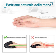 Carica l'immagine nel visualizzatore di Gallery, LOETAD ANKER Mouse Verticale Wireless Ergonomico Silenzioso modalità Standby...