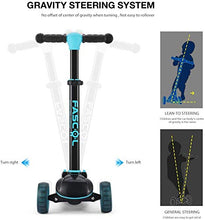 Carica l'immagine nel visualizzatore di Gallery, Fascol Monopattino 3 Ruote per Bambino Scooter Pieghevole con Altezza Blu