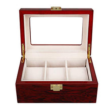 Carica l'immagine nel visualizzatore di Gallery, Scatola Porta Orologi Legno Custodia per 3 - Ilgrandebazar