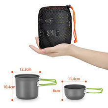 Carica l'immagine nel visualizzatore di Gallery, Magicfun Pentola da Campeggio con Mini Stufa Portatile Leggero Outdoor...