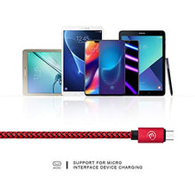 Carica l'immagine nel visualizzatore di Gallery, EVOMIND Cavo Micro USB in Nylon Intrecciato 1M Carica Rapida e 1M, Rosso - Ilgrandebazar