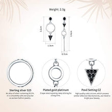 Carica l'immagine nel visualizzatore di Gallery, GDDX - Orecchini pendenti da donna in argento Sterling 925, con zirconi...