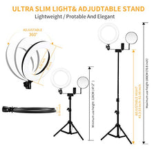 Carica l'immagine nel visualizzatore di Gallery, Luce ad Anello LED, Morpilot LED Ring Light 10" Dimmerabile con Supporto 3