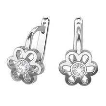 Carica l'immagine nel visualizzatore di Gallery, butterfly Bambine Ragazze Orecchini Argento Vero Swarovski Elements Chiaro