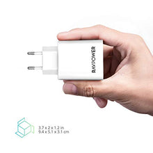 Carica l'immagine nel visualizzatore di Gallery, RAVPOWER Caricatore USB da Muro a 3 Porte (30W, 5V/6A), con Output Bianco