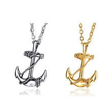 Carica l'immagine nel visualizzatore di Gallery, CAILI 2 pack Collana da Uomo, Pendente con Ancora in Acciaio Inossidabile,... - Ilgrandebazar