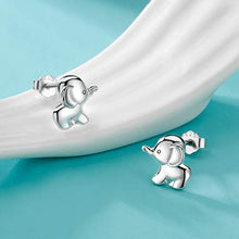 Carica l'immagine nel visualizzatore di Gallery, Qings Orecchini Donna Elefante in Argento Sterling 925, a Perno...