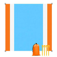 Carica l'immagine nel visualizzatore di Gallery, YZCX Coperta da Picnic Spiaggia Extra Grande 210x200cm Arancione-200x250cm